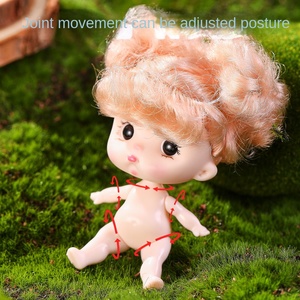 New 8cm Handmade <strong>Plastic</strong> Mini <strong>Doll</strong> Cute Simulation Baby BJD Ornaments Birthday Toy - Product Image 4