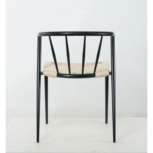 Nuovo design vendita calda mobili per la casa moderna sedia da pranzo intrecciata con gamba effetto legno - Product Image 6