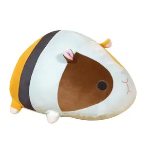 Custom Grey Hamster Plush Soft Hugging Pillow Guinea Pig Stuffed Animal Plush Toy