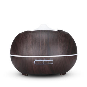 Humidificador ultrasónico creativo de 400 ml con diseño de madera, difusor de aroma para uso en el hogar y la oficina, con temporizador y luz LED. - Product Image 1