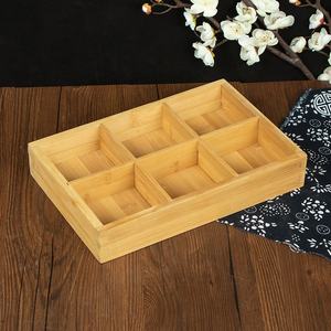 Boîte de rangement classique et écologique en bambou naturel à six grilles de <span class=keywords><strong>palais</strong></span> pour ornement de mariage de restaurant à la maison - Product Image 5