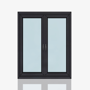 Fenêtre à battant moderne noire <span class=keywords><strong>sur</strong></span> <span class=keywords><strong>mesure</strong></span>, <span class=keywords><strong>double</strong></span>/triple <span class=keywords><strong>vitrage</strong></span>, insonorisée, à isolation thermique, en vinyle - Product Image 1