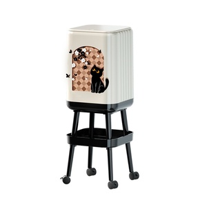 ถังขยะพลาสติกทรงสี่เหลี่ยมขนาดใหญ่ ดีไซน์หรูหรา เป็นมิตรกับสิ่งแวดล้อม น้ำหนักเบา เหมาะสำหรับห้องนั่งเล่น รุ่นใหม่ สำหรับใช้ในครัวเรือน - Product Image 5