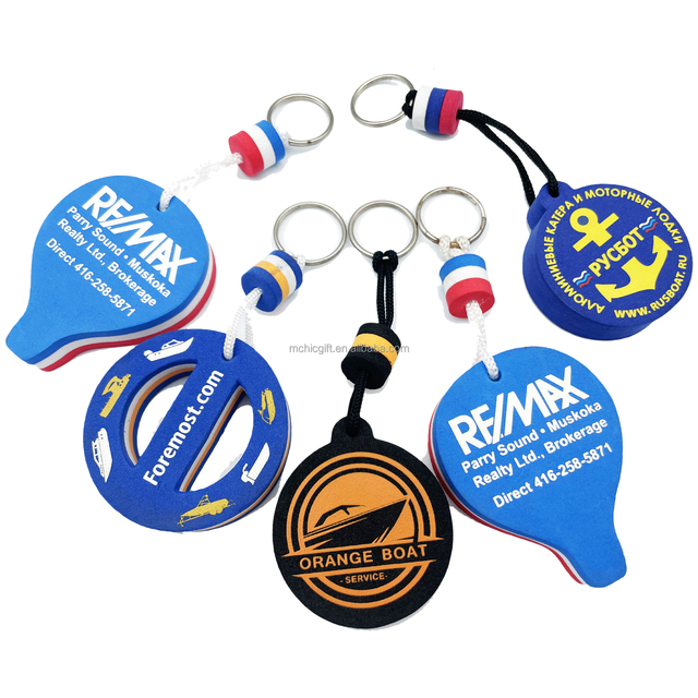 Eva Foam Floating Keychain Small Plastic Keyring for Water Sports Surfing Keychain Water Sports Gifts