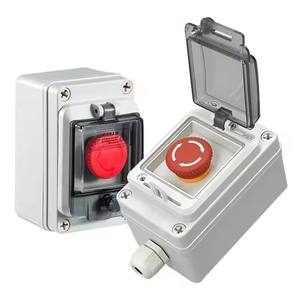 Boîtier de commande d'arrêt d'urgence extérieur avec bouton-poussoir, protection étanche pour cassette audio, bouton d'arrêt <span class=keywords><strong>urgent</strong></span>, boîtier de commande IP67 - Product Image 1