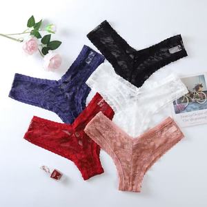 String sexy pour <span class=keywords><strong>femme</strong></span> en nylon tricoté fin Dobby, grande <span class=keywords><strong>taille</strong></span>, avec dentelle, bretelles croisées, transparent et ajouré, longueur mi-cuisse, ODM - Product Image 1