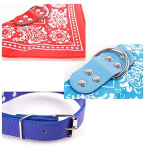 Colorido sólido personalizado Color perro Bandana Collar XL/XXL/tamaños pequeños ecológico PU poliéster Metal luces bufanda Decoración - Product Image 5