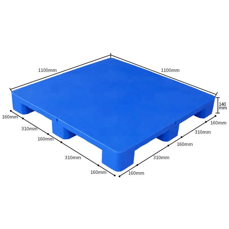 1100*1100*140MM Günstiger Preis Solid Deck Recycelbare HDPE-Kunststoff palette Zum Verkauf von China Factory