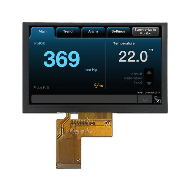 5-inch TFT LCD screen with RGB interface, 800 * 480 color LCD display, customized capacitive touch screen