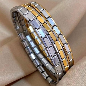 Hot Selling Unisex Italian Charm <b>Bracelet</b> Fine 5mm/7mm <b>Beaded</b> Stainless Steel <b>Gold</b>-Color Plated with Pearl - Product Image 5