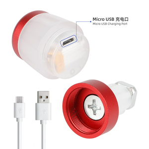 Ulip <b>LED</b> Signal <b>Light</b> Electric Scoot Handlebar End <b>Plugs</b> Turn <b>Lights</b> 2 PCS Red White with USB Cable Side warning Lamp - Product Image 3