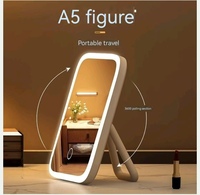 Écran LED portable le plus vendu, éclairage tricolore, miroir de maquillage minimaliste, verre plastique de 3 mm d'épaisseur, installation facile