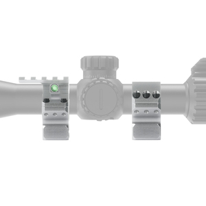 Anillas de mira telescópica BANGBANG con calibración horizontal y riel de extensión superior, altura central de 1.0 pulgadas (plateado) - Product Image 4