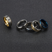 Bague plaquée personnalisée avec croix en or, laser, lettre de jésus chrétien, à la mode, poli, grands hommes, bagues personnalisées