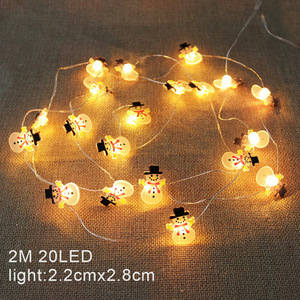 Guirlande lumineuse LED YN IP44 étanche, décorations de Noël, thème de Noël, design 3D bonhomme de neige/Père Noël/arbre/bâton de sucre - Product Image 6