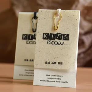 Luxury Custom Logo Clothing Tags Green Card Clothes Label Special Paper Hang Tags T-shirt, jacket business Recyclable