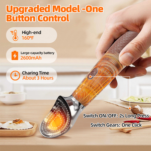 Cuchara Eléctrica para Helado con Temperatura Ajustable 120 ° F 140 ° F 160 ° Batería F de Larga Duración de 2600 mAh - Product Image 2