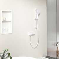 Ensemble de robinetterie de douche Sunvin moderne en laiton avec mitigeur en céramique et fonction cascade/pluie