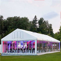 Tente de Fête Grande Taille à Ouverture Rapide Quatre Saisons à Cadre en Aluminium Extérieur, Tissu Oxford Coup de Vent Étanche et Bâche Imperméable