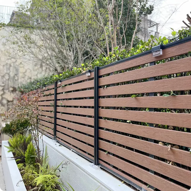 Yeni moda ve klasik tarzı çitlerde bütçe Wpc bahçe çit paneli