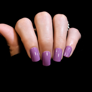 <span class=keywords><strong>Uñas</strong></span> Acrílicas Squoval Brillantes en Violeta Púrpura, Productos de Belleza, <span class=keywords><strong>Uñas</strong></span> Postizas al por Mayor - Product Image 6