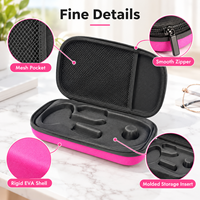 Étui portable rigide en EVA pour lunettes avec fermeture éclair et compartiments moulés pour lunettes, écouteurs et petits accessoires – Rangement quotidien