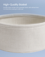 Table basse ronde moderne VASAGLE, petite table d'appoint avec panier en tissu pour salon