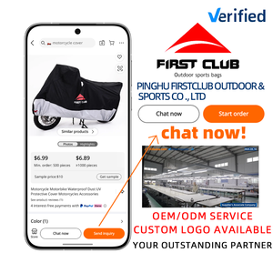 ผ้าคลุมรถจักรยานยนต์โพลีเอสเตอร์สีเงินสีดำกันน้ำทนทานสูง - Product Image 6