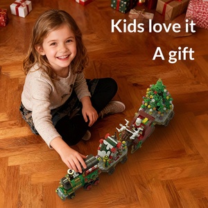 Bloques de Construcción de Partículas Pequeñas con Diseño de Dibujos Animados Navideños, Modelo de Árbol de Navidad, Juguete de Ensamblaje, Regalo y Souvenir - Product Image 1