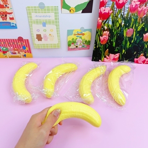 Jouet anti-stress souple à rebond lent en forme de banane pelable, jouet à presser pour le divertissement alimentaire - Product Image 6