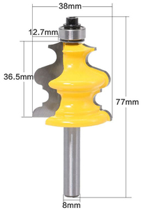 8mm Shank carpenteria macchina <span class=keywords><strong>CNC</strong></span> fresa utensili linea intaglio frese con cuscinetto e lama in metallo duro YG6 - Product Image 2
