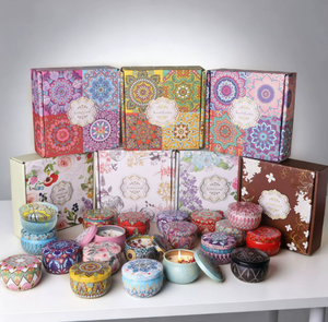 Bougie parfumée en fer et étain, bougie florale en pot, bougie artisanale parfumée, coffret cadeau, cadeau de mariage, décoration d'intérieur - Product Image 2