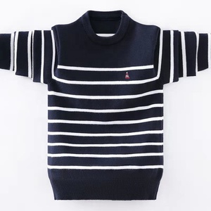 <span class=keywords><strong>Pull</strong></span> pour enfants, automne-hiver, design rayé, enfants, tricot en velours, vêtements d'extérieur chauds, pour adolescents, garçons, 110-170 - Product Image 4