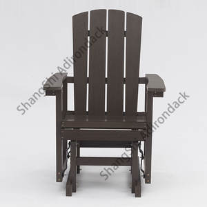 Chaise de patio en bois et <span class=keywords><strong>plastique</strong></span>, <span class=keywords><strong>fauteuil</strong></span> à bascule d'extérieur moderne, offre spéciale, marron - Product Image 6