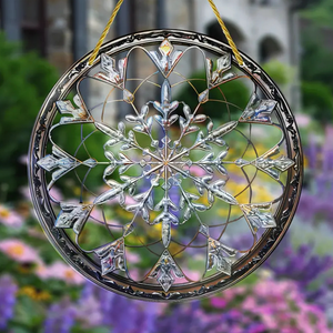 Acrílico adornos navideños colgante Sun Catcher para el hogar jardín al aire libre decoración de ventana hecha a mano - Product Image 1