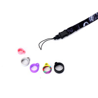 Longes de corde personnalisées de fabricant d'usine avec la lanière en caoutchouc de porte-stylo d'anneau de silicone