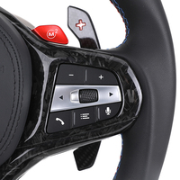 Volant en cuir semi-perforé avec affichage LED et fibre de carbone pour BMW G11 G12 G20 G30 M2 G87 M3 G80 M4 G82 M5 F90 X5 G05