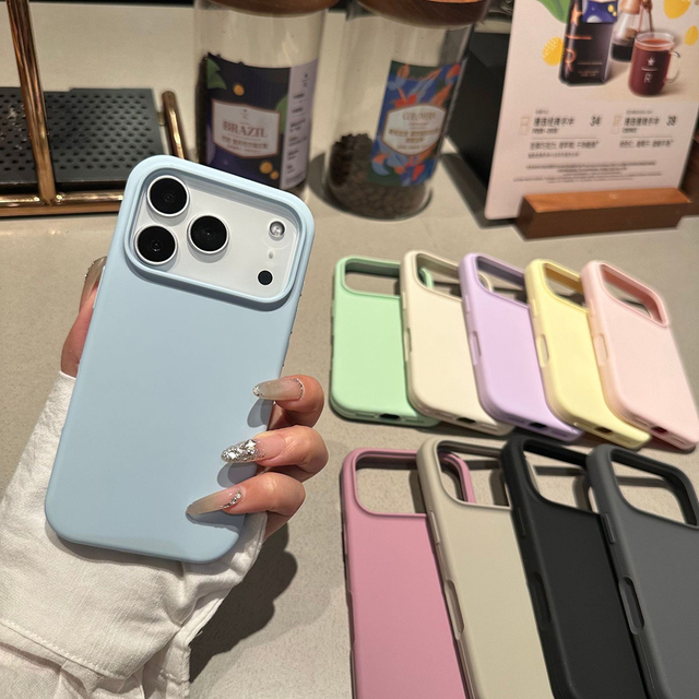 Wholesale Luxury Liquid Silicone Case Anti Fingerprint Soft Touch Shockproof Phone Case for iPhone 17 Pro Max 16 Air 15 14 13 12