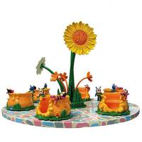 Manège interactif en métal pour enfants, 8 places, à thème de jeu de tir, pour intérieur/extérieur, avec parapluie, petit carrousel pour la vente en gros
