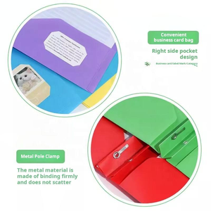 Wenshun precio de fábrica A4 Carpeta de <span class=keywords><strong>anillo</strong></span> de inserción doble Color Clip de renacuajo PP Oficina escuela suministros de archivo a granel logotipo personalizado - Product Image 5