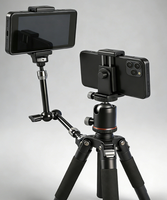 Support de caméra articulé en métal avec bras magique de 11 pouces, tête sphérique, pour moniteur, lumière LED, micro, charge de 2 kg, rotation à 360 degrés