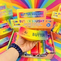 Jouets Squishy en Mousse PU Effet Beurre Arc-en-ciel à Remontée Lente, Jouets Anti-Stress et Fidget pour la Vente en Gros