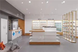 Scaffali personalizzati per la farmacia apparecchi modulari espositore per negozio medico negozio professionale per la cura della salute farmacia negozio interior design decorazione