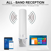Antenne TV extérieure double glissière 4G LTE 8dBi, fréquence 800-2700 MHz, câble RG174 2x5M, modem routeur