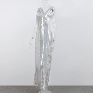 Últimos Vestidos de Fiesta Largos para Mujer, sin Mangas, Completamente con Lentejuelas, Espalda Descubierta, Ajustados al Cuerpo, a la Moda - Product Image 4