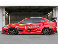 VRS Wide Ver 2 Style Half Carbon Fiber Kits complets pour Mitsubishi Lancer Evolution Evo X de 2008 à 2016