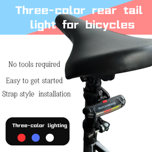 <span class=keywords><strong>ROCKBROS</strong></span>高亮度防水USB充电持久电池背带样式三色尾灯 - Product Image 2