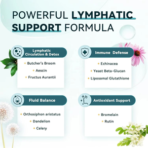 Compléments OEM de capsules de drainage lymphatique avec échinacée et glutathion liposomal pour le soutien du système lymphatique et l'équilibre du liquide hépatique - Product Image 5