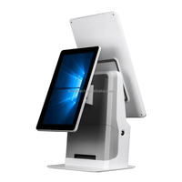 Terminal POS Layar Ganda 15,6 Inci, Layar Putar yang Dapat Disesuaikan, Sistem Kasir Android Windows, Sistem POS Retail