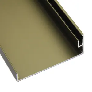 Perfiles de aluminio de alta calidad de la serie 6063 para ventanas y puertas de vidrio templado